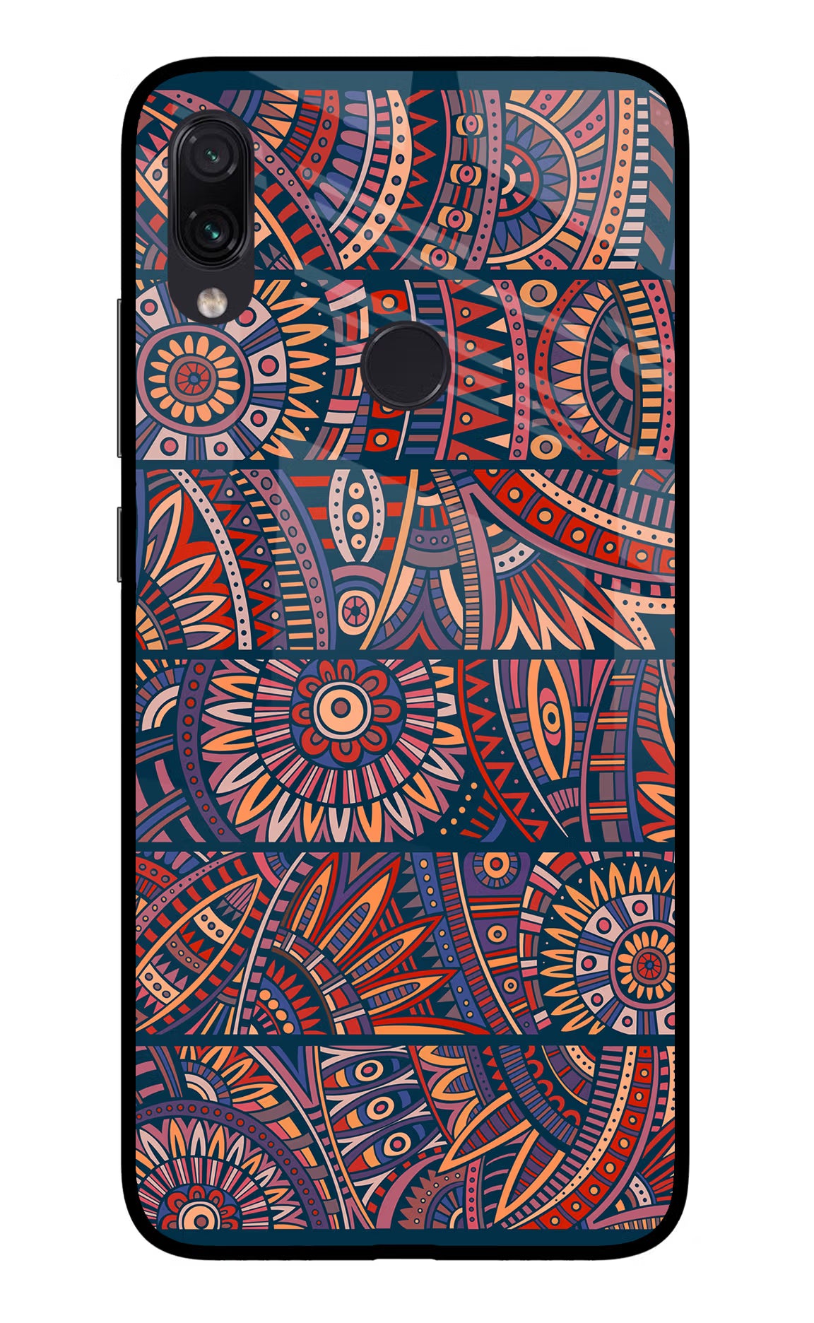 African Culture Design Redmi Note 7 Pro Glass Case Back Cover by Casekaro