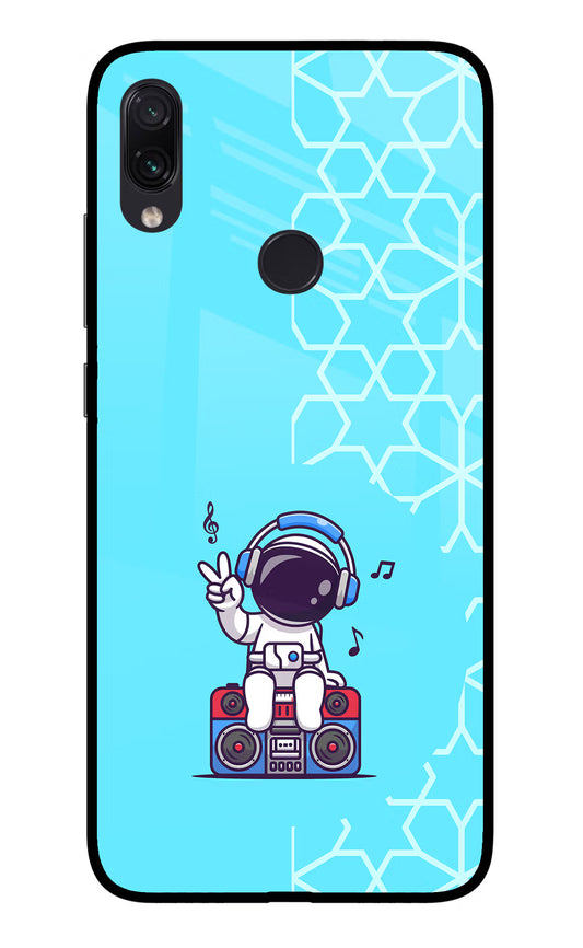 Cute Astronaut Chilling Redmi Note 7 Pro Glass Case