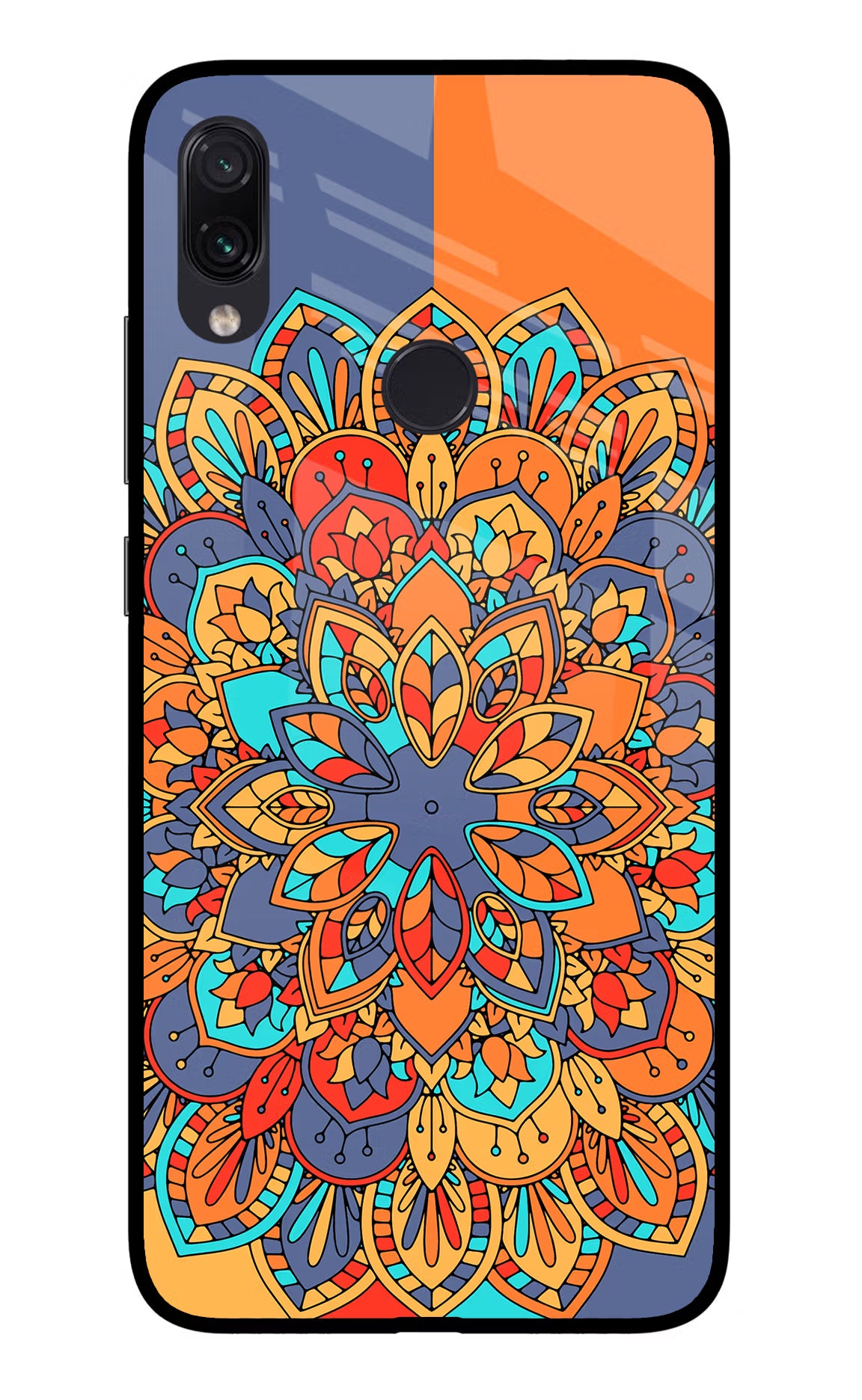 Color Mandala Redmi Note 7 Pro Glass Case Back Cover by Casekaro