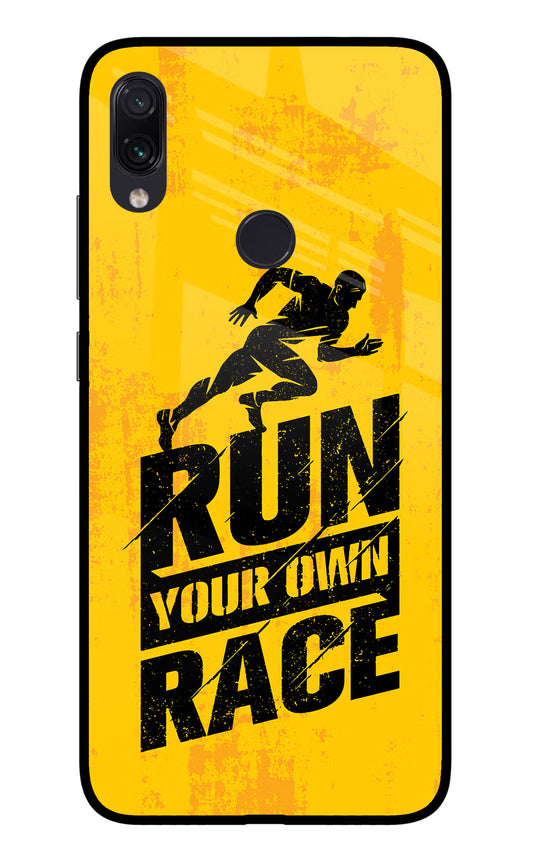 Run Your Own Race Redmi Note 7 Pro Glass Case