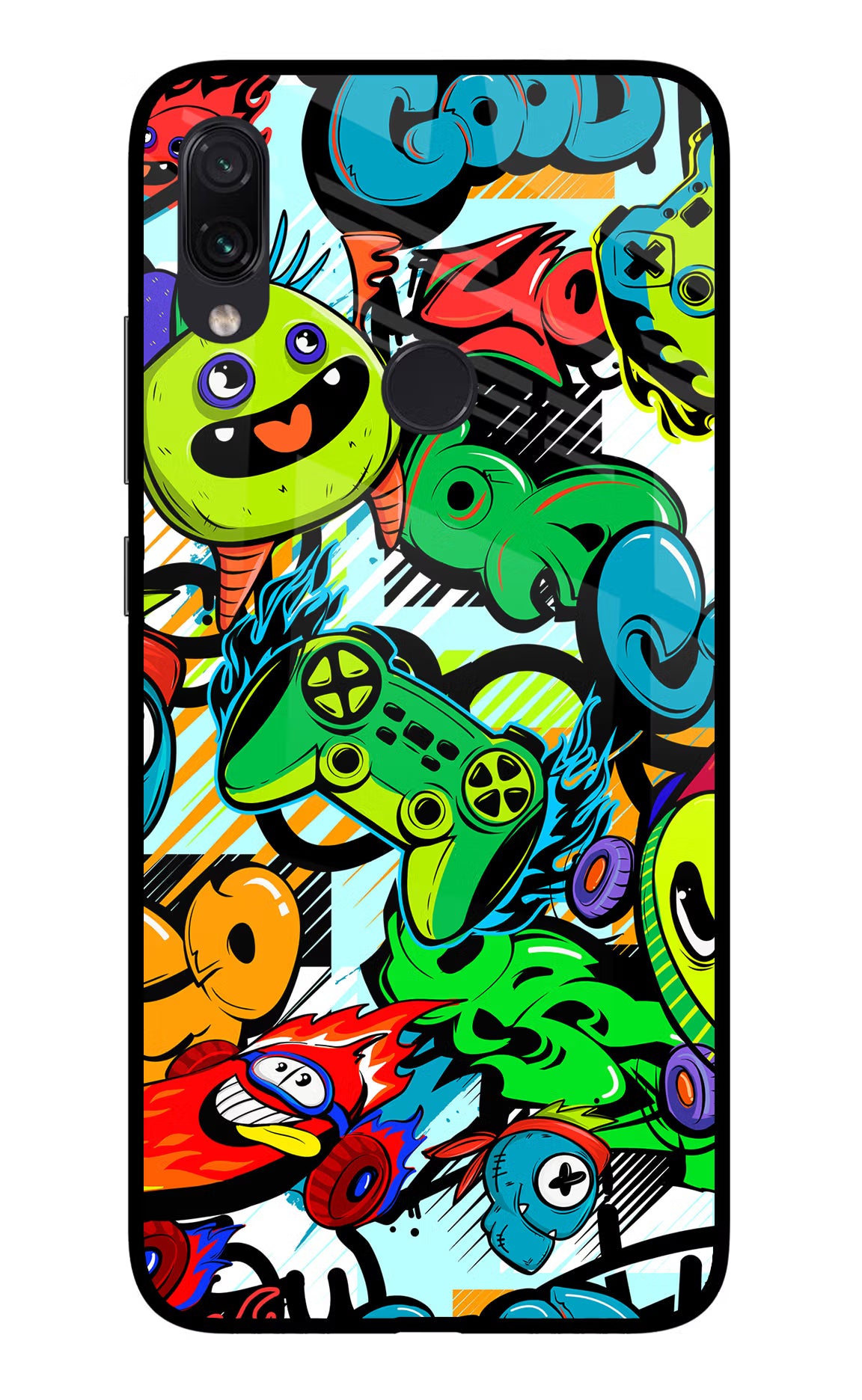 Game Doodle Redmi Note 7 Pro Glass Case