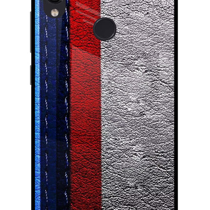BMW Stripes Redmi Note 7 Pro Glass Case Back Cover by Casekaro