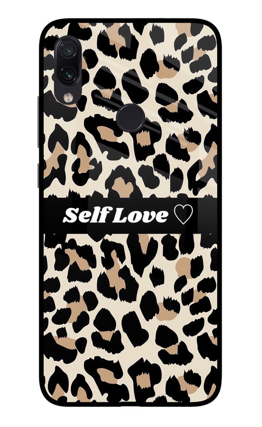Leopard Print Self Love Redmi Note 7 Pro Glass Case