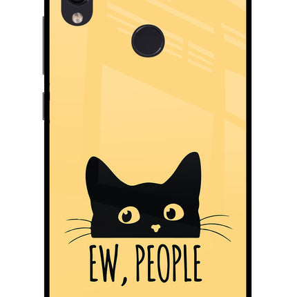 Ew People Catitude Redmi Note 7 Pro Glass Case Back Cover by Casekaro