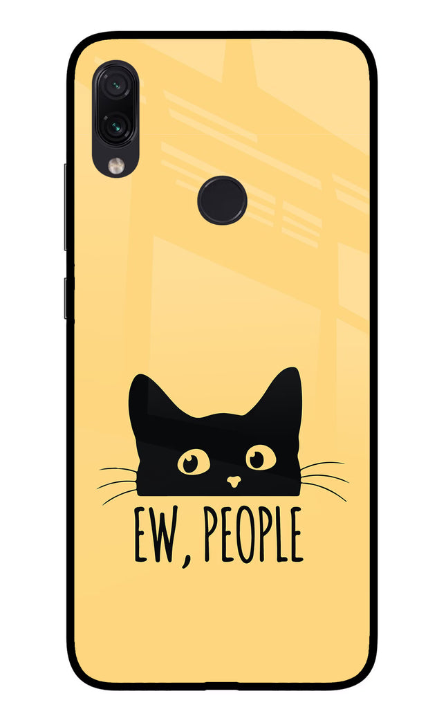 Ew People Catitude Redmi Note 7 Pro Glass Case Back Cover by Casekaro