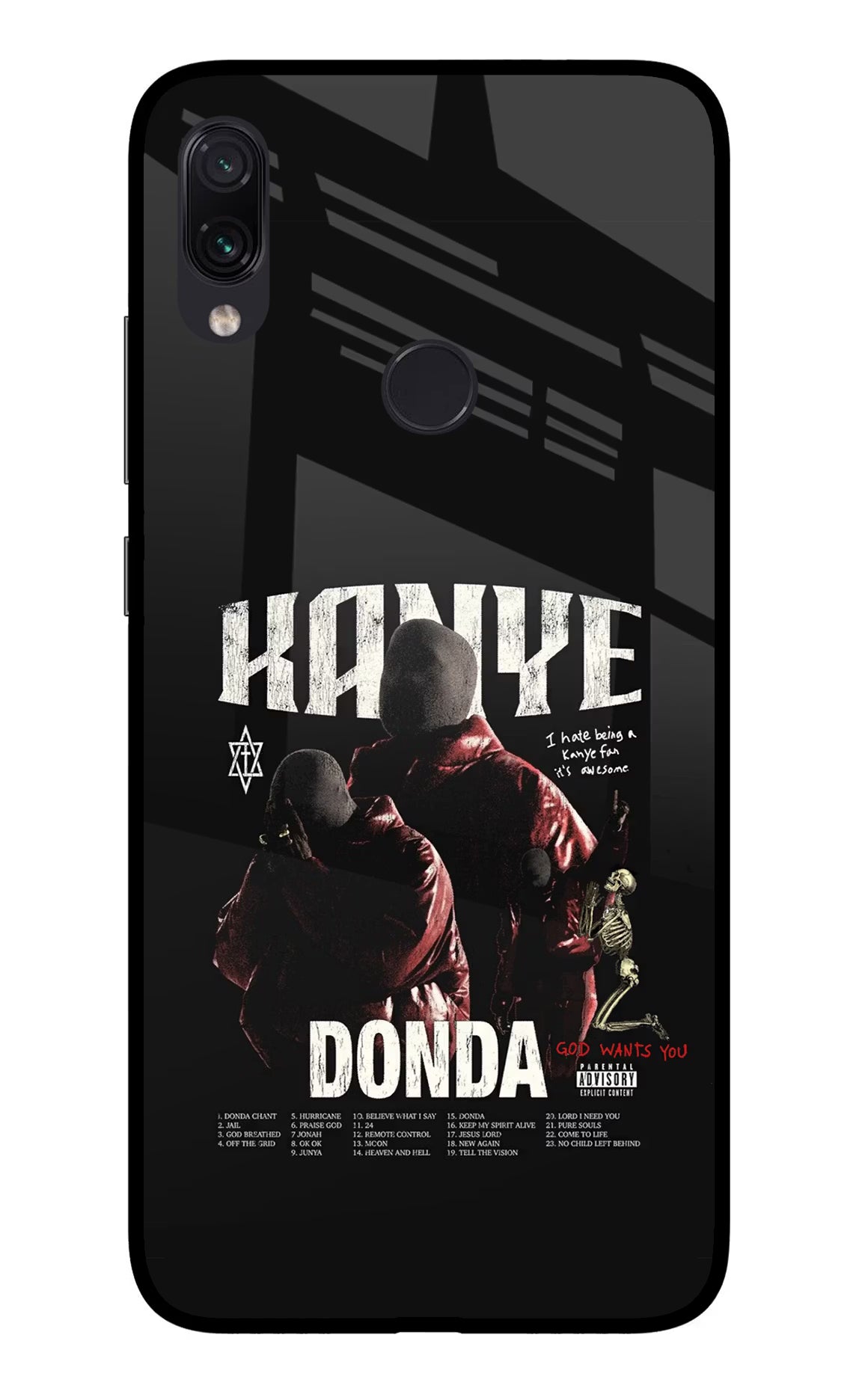 Donda Kanye West Redmi Note 7 Pro Glass Case