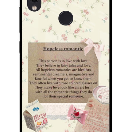 Hopeless Romantic Redmi Note 7 Pro Glass Case Back Cover by Casekaro
