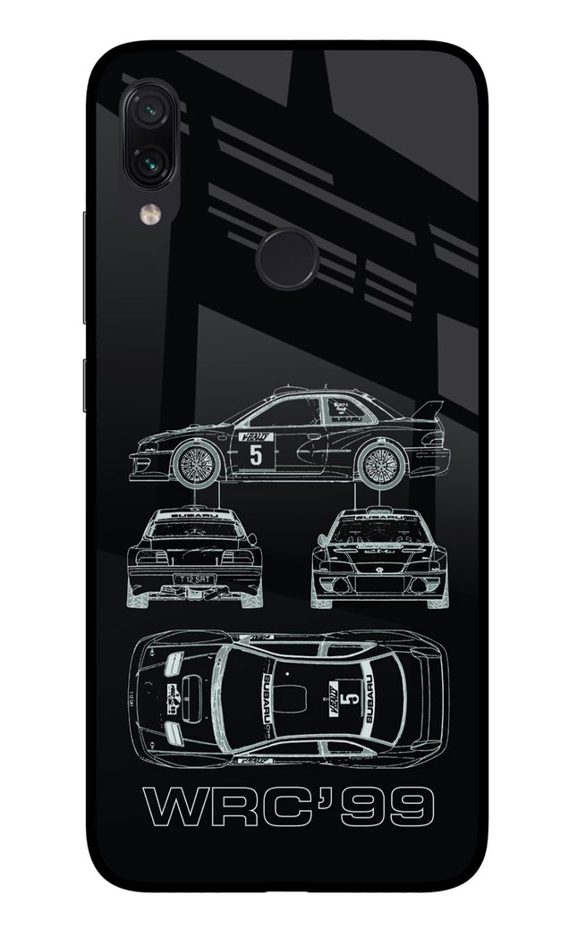 WRC'99 Redmi Note 7 Pro Glass Case Back Cover by Casekaro