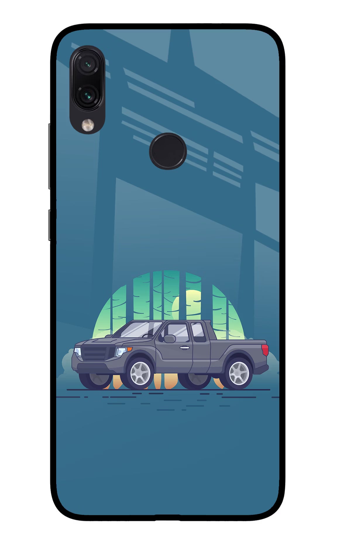 Retro Garage Vibe Redmi Note 7 Pro Glass Case