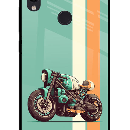 Striped Moto Drift Redmi Note 7 Pro Glass Case Back Cover by Casekaro