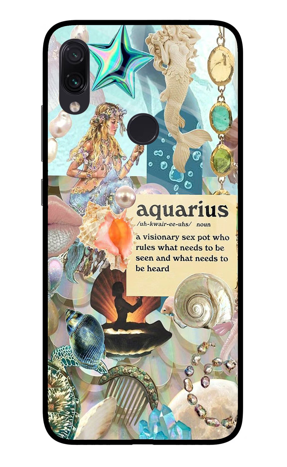 Aquarius Zodiac Redmi Note 7 Pro Glass Case