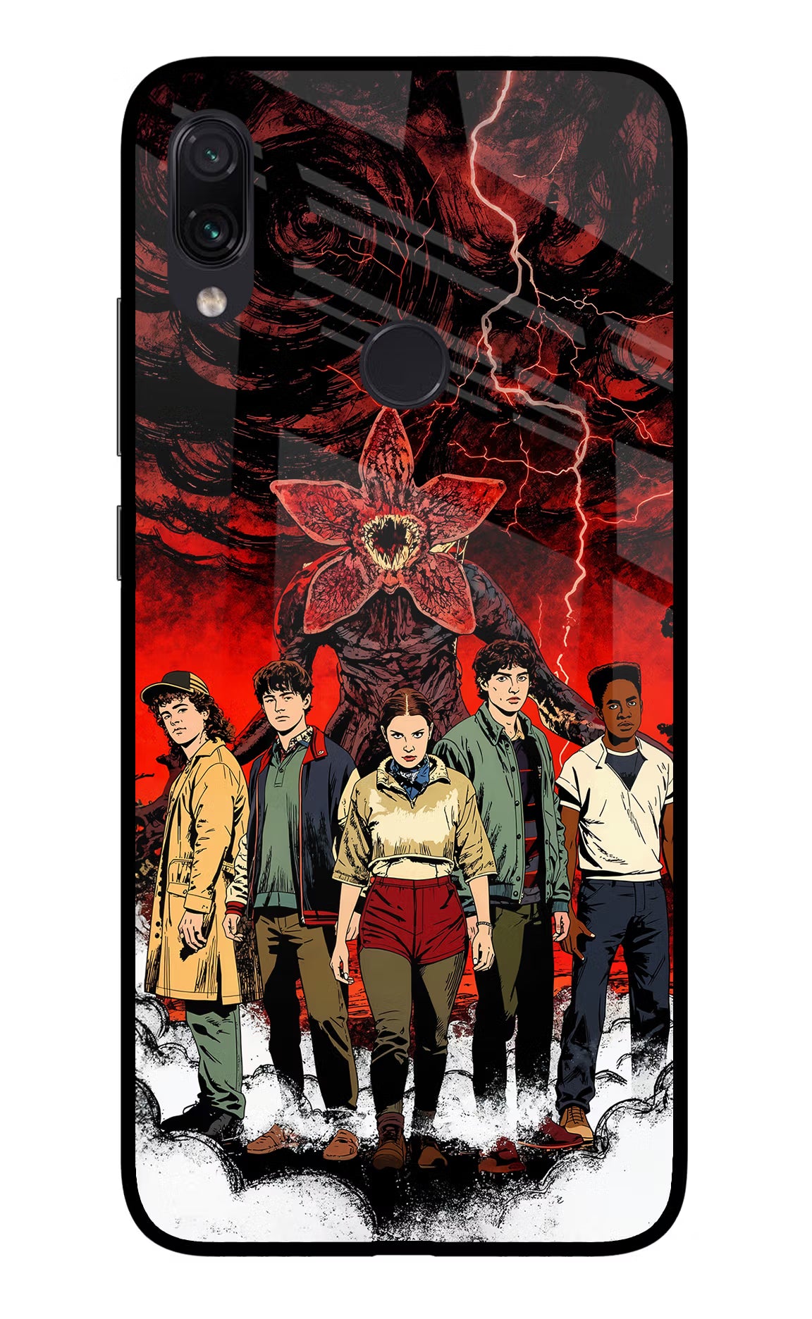 Ordinary Things Characters Redmi Note 7 Pro Glass Case Back Cover by Casekaro