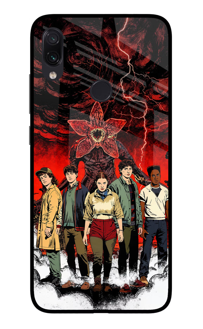 Ordinary Things Characters Redmi Note 7 Pro Glass Case Back Cover by Casekaro