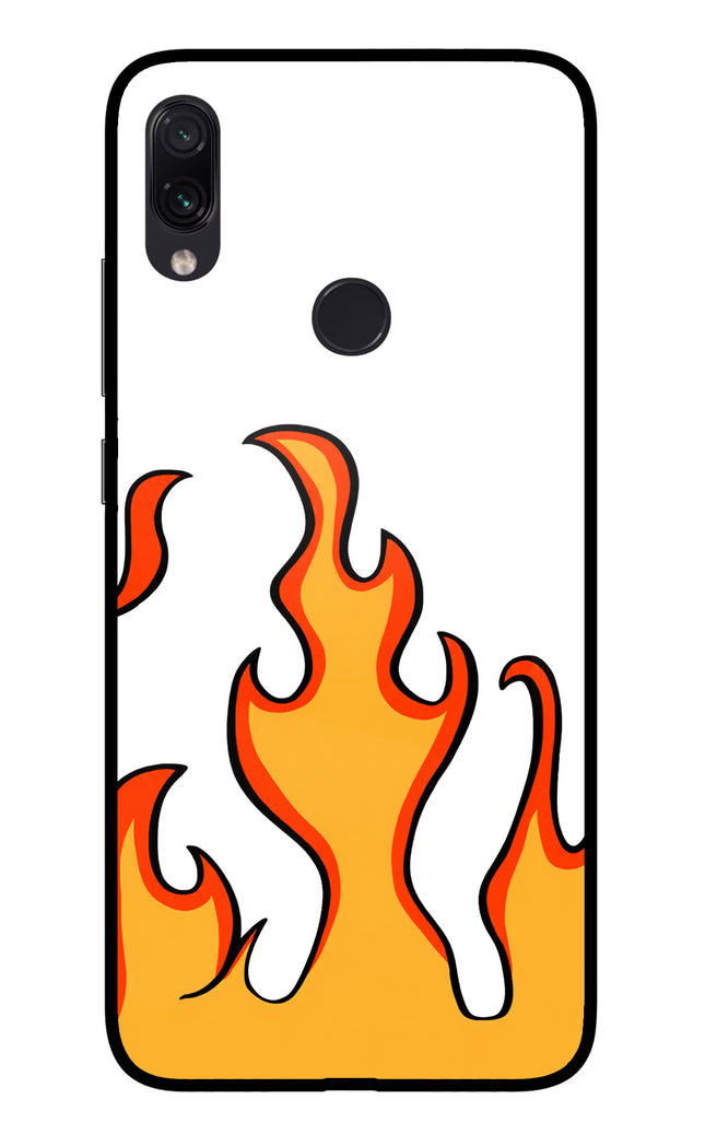 Fired Up – White Redmi Note 7 Pro Glass Case Back Cover by Casekaro