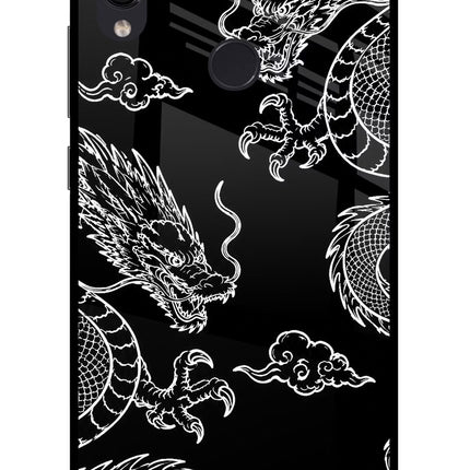 Twin Dragons Redmi Note 7 Pro Glass Case Back Cover by Casekaro