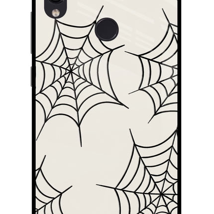 Spider Web Redmi Note 7 Pro Glass Case Back Cover by Casekaro