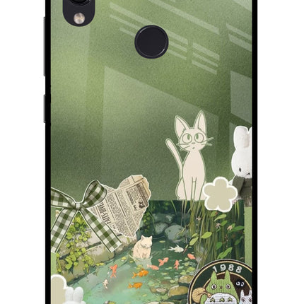 Aesthetic anime Redmi Note 7 Pro Glass Case Back Cover by Casekaro