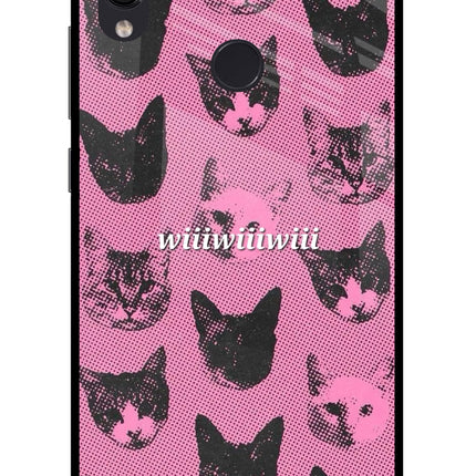 Pink Cats Redmi Note 7 Pro Glass Case Back Cover by Casekaro