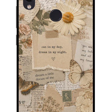 Vintage case Redmi Note 7 Pro Glass Case Back Cover by Casekaro