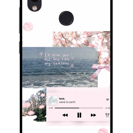 Wave to earth Redmi Note 7 Pro Glass Case Back Cover by Casekaro
