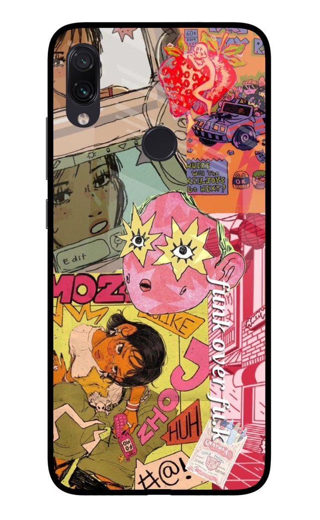 Funkover Redmi Note 7 Pro Glass Case Back Cover by Casekaro