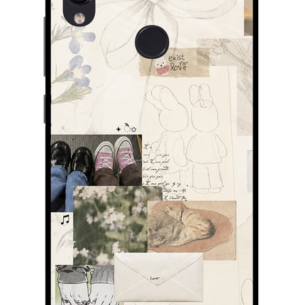 Soft Aesthetic Redmi Note 7 Pro Glass Case Back Cover by Casekaro
