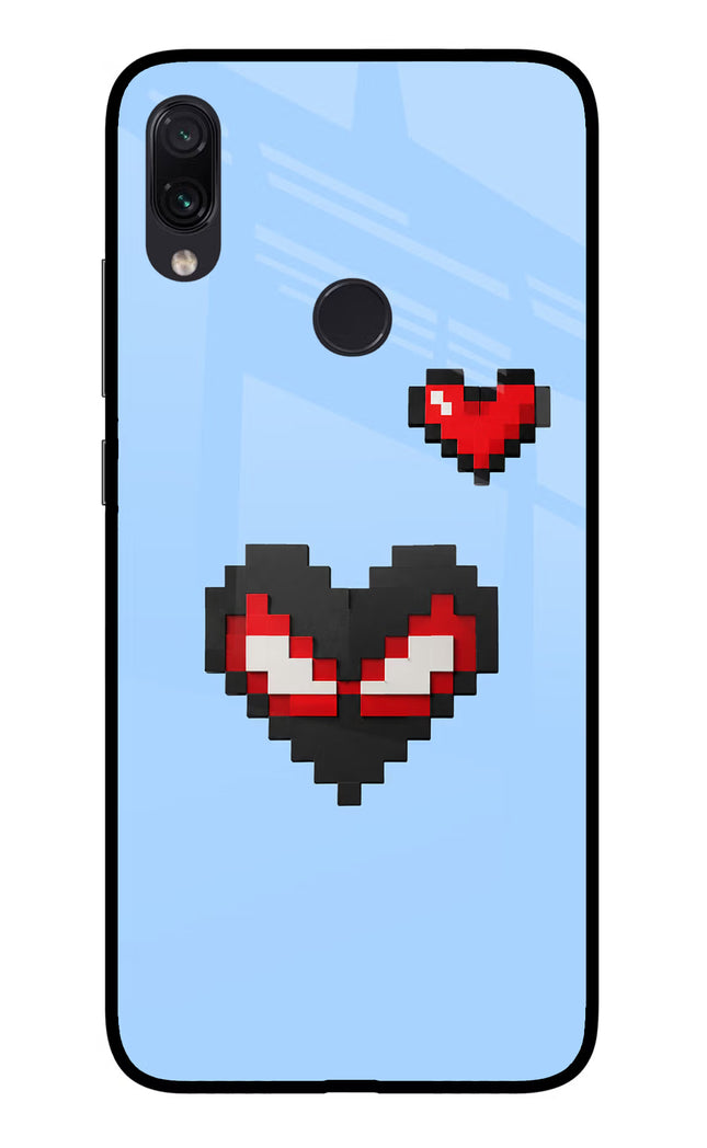 Peter Heart Redmi Note 7 Pro Glass Case Back Cover by Casekaro