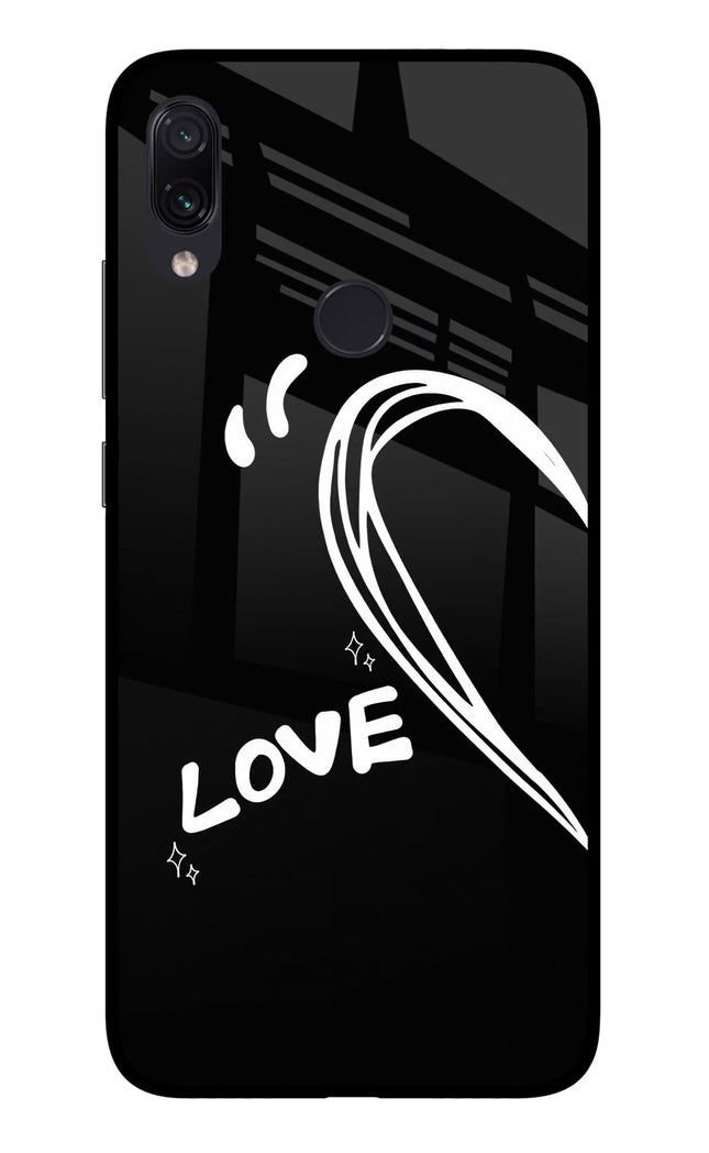Love Line Redmi Note 7 Pro Glass Case Back Cover by Casekaro