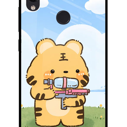 Tiger Treat Redmi Note 7 Pro Glass Case Back Cover by Casekaro