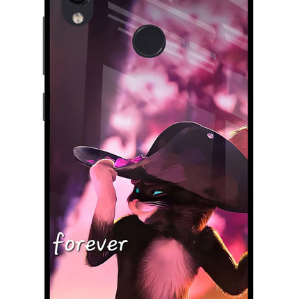 Forever Cat Redmi Note 7 Pro Glass Case Back Cover by Casekaro