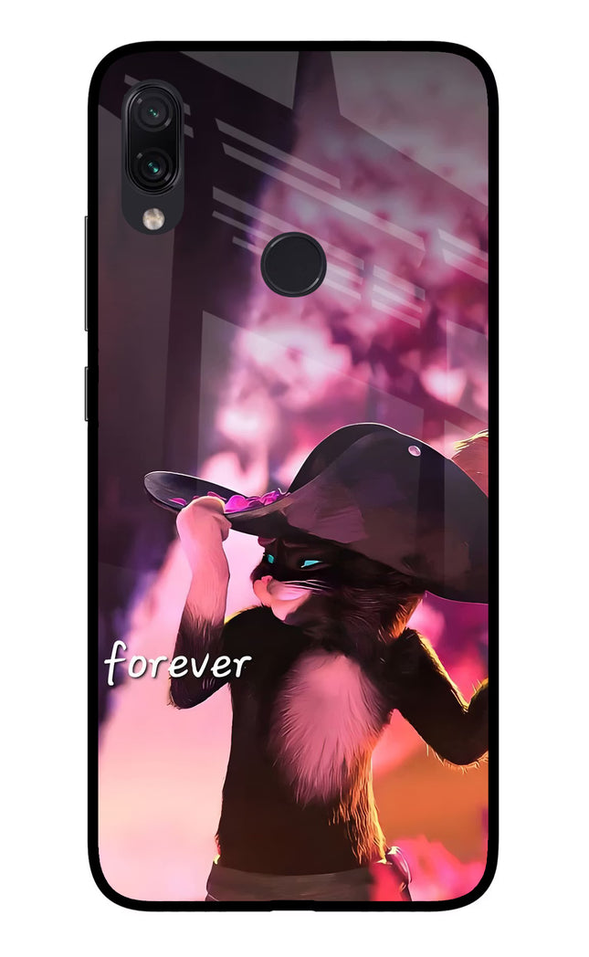 Forever Cat Redmi Note 7 Pro Glass Case Back Cover by Casekaro