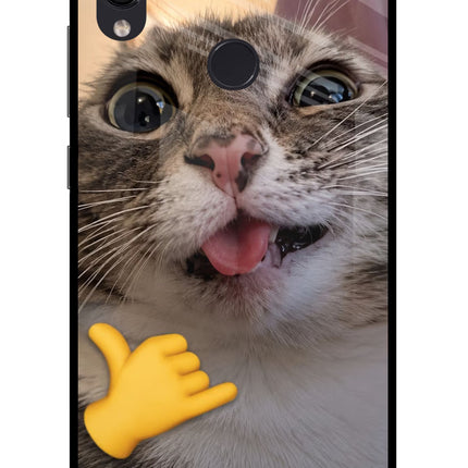 Silly Cat Call Redmi Note 7 Pro Glass Case Back Cover by Casekaro