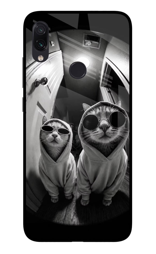 Hood Cats Redmi Note 7 Pro Glass Case Back Cover by Casekaro