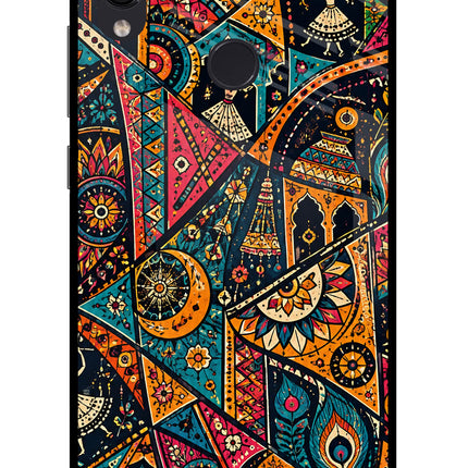 Folk Print Redmi Note 7 Pro Glass Case
