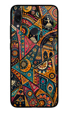 Folk Print Redmi Note 7 Pro Glass Case