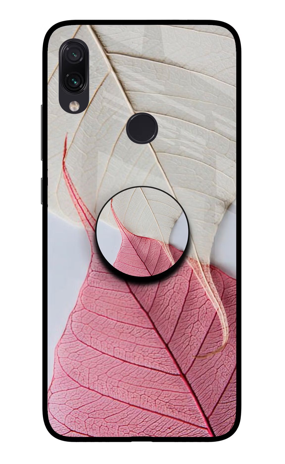 White Pink Leaf Redmi Note 7 Pro Pop Case by Casekaro