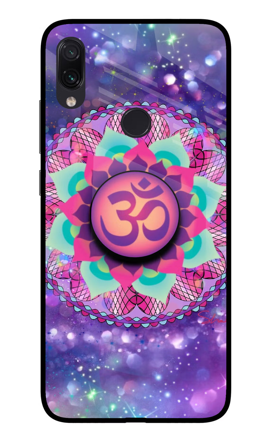 Om Purple Redmi Note 7 Pro Pop Case, Glass case