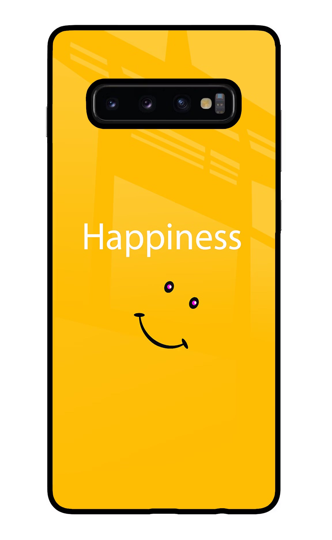 Happiness With Smiley Samsung S10 Plus Glass Case Back Cover by Casekaro