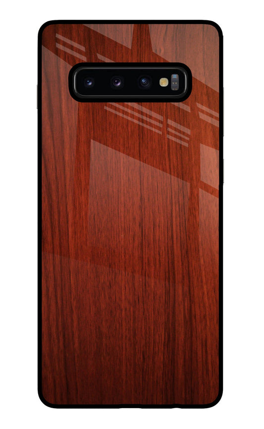 Wooden Plain Pattern Samsung S10 Plus Glass Case