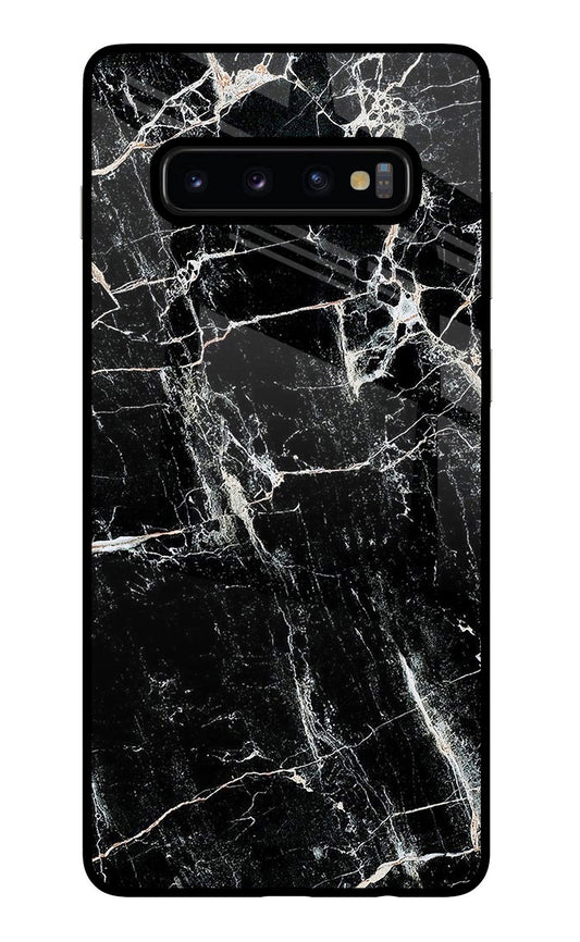 Black Marble Texture Samsung S10 Plus Glass Case