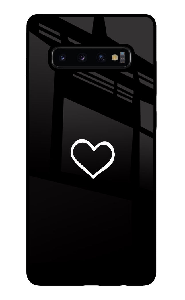 Heart Samsung S10 Plus Glass Case Back Cover by Casekaro