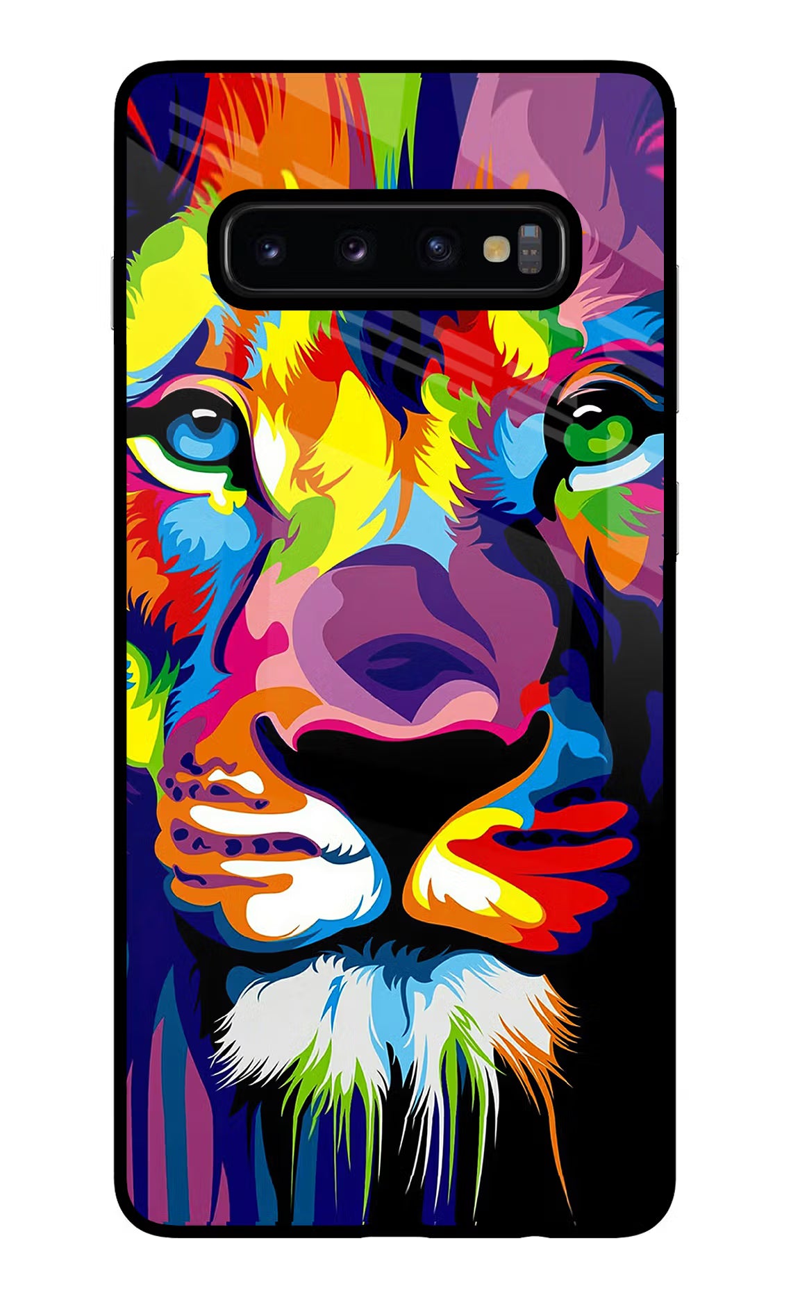 Lion Samsung S10 Plus Glass Case Back Cover by Casekaro
