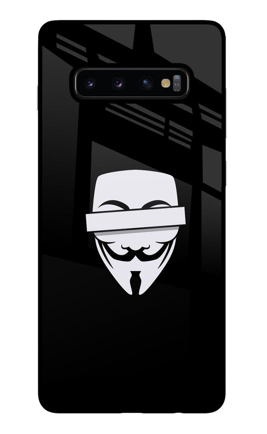 Anonymous Face Samsung S10 Plus Glass Case