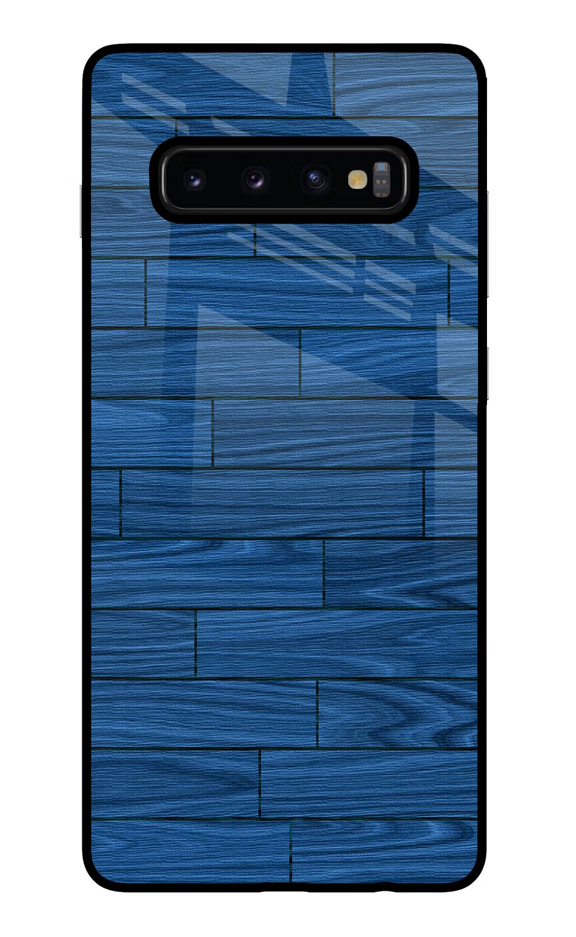 Wooden Texture Samsung S10 Plus Glass Case Back Cover by Casekaro