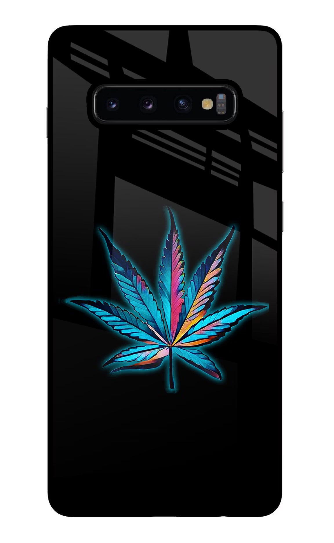Weed Samsung S10 Plus Glass Case Back Cover by Casekaro