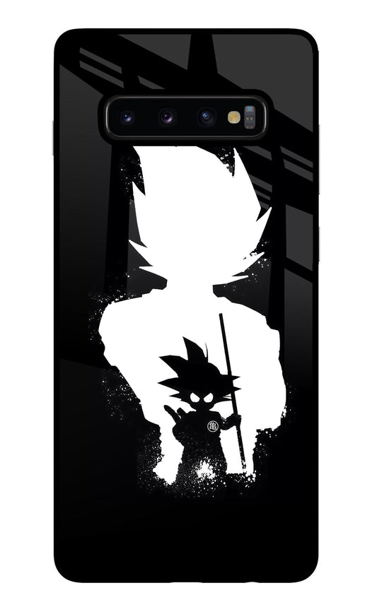 Goku Shadow Samsung S10 Plus Glass Case