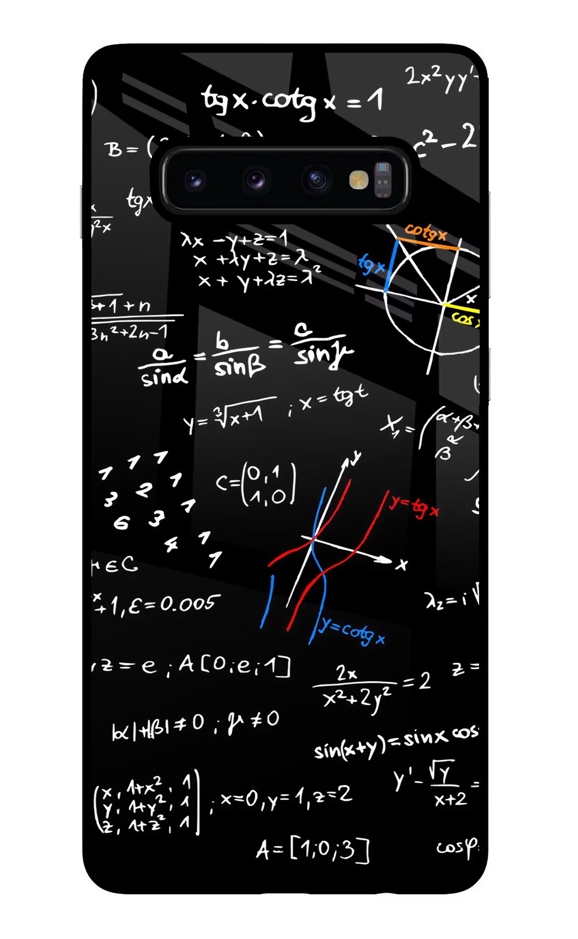 Mathematics Formula Samsung S10 Plus Glass Case Back Cover by Casekaro