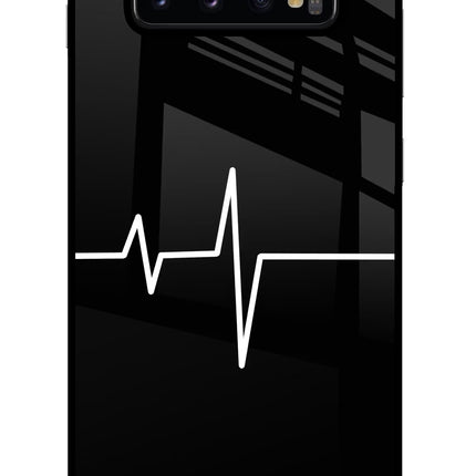 Heart Beats Samsung S10 Plus Glass Case Back Cover by Casekaro