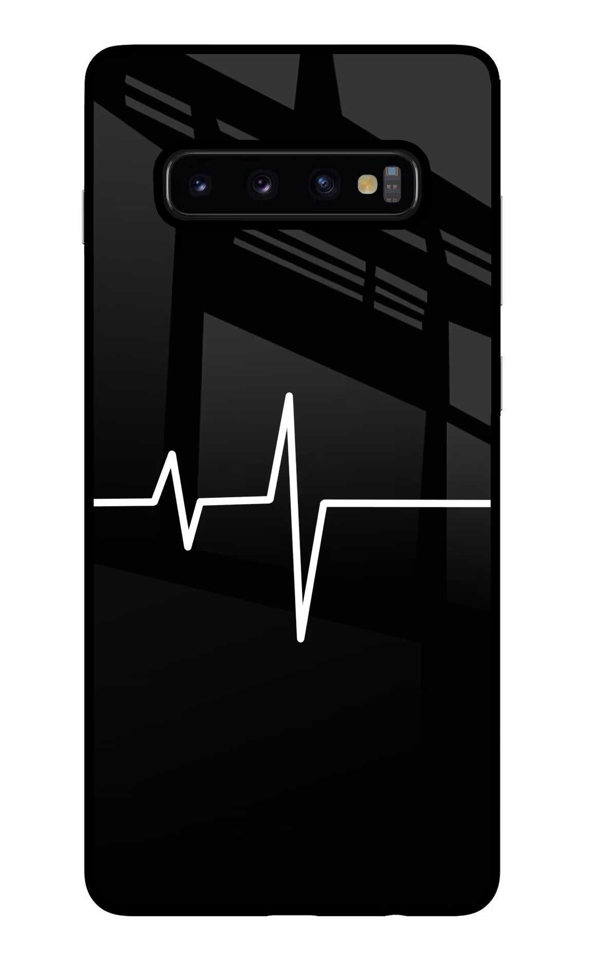 Heart Beats Samsung S10 Plus Glass Case Back Cover by Casekaro