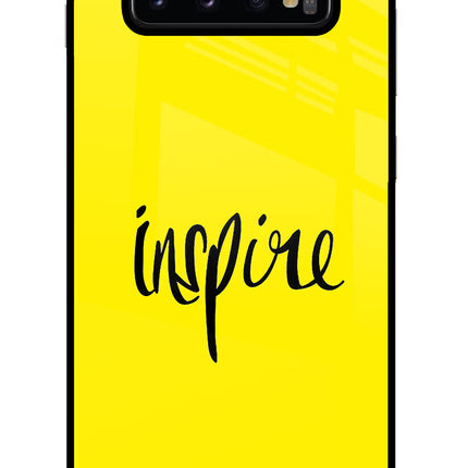 Inspire Samsung S10 Plus Glass Case Back Cover by Casekaro
